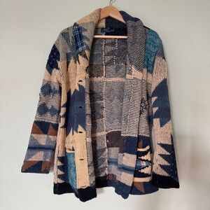 Ralph Lauren Patchwork Geometric Cardigan